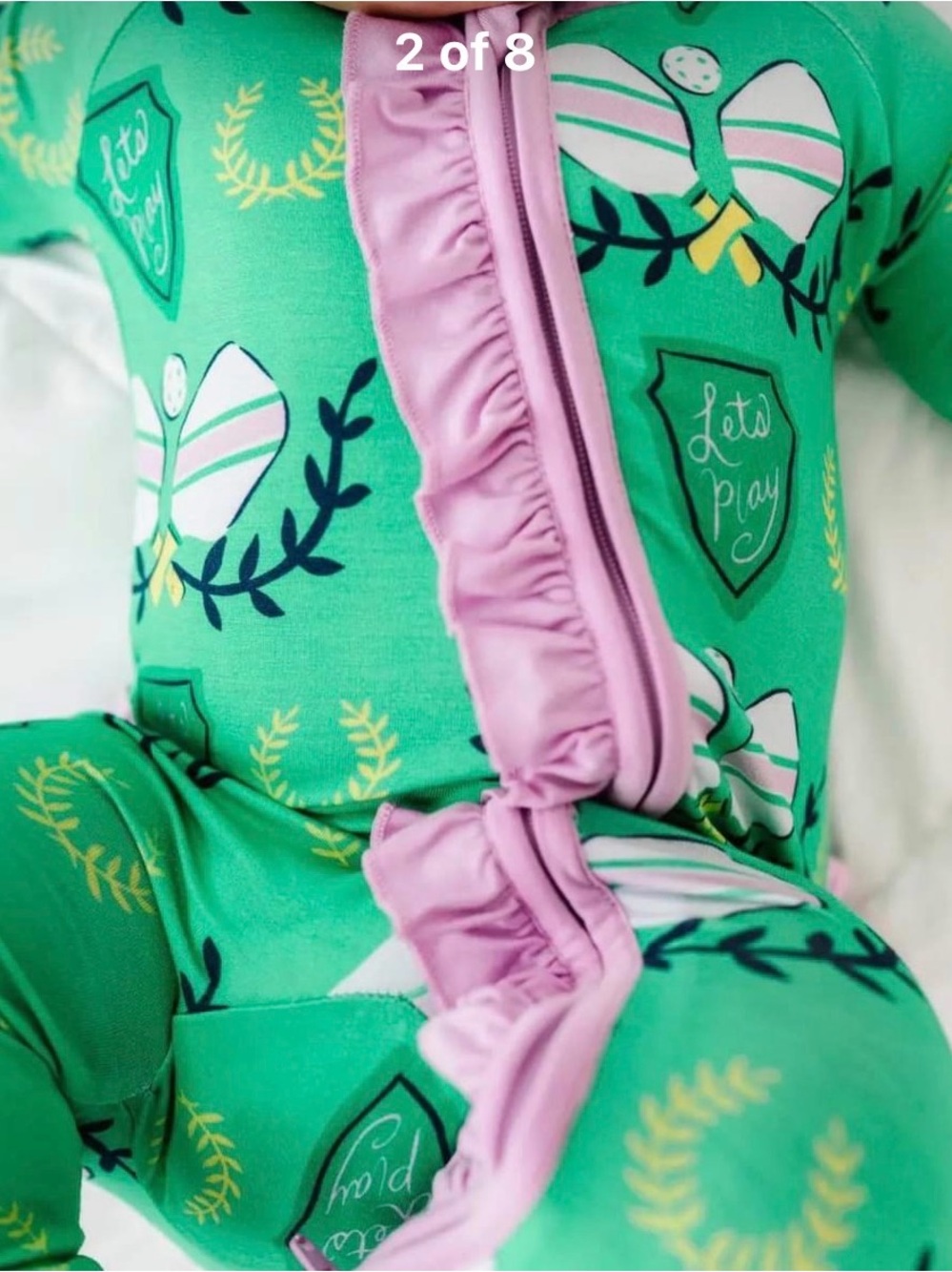 KIKI & LULU | Pickleball Ruffle Bamboo Convertible Zip Romper